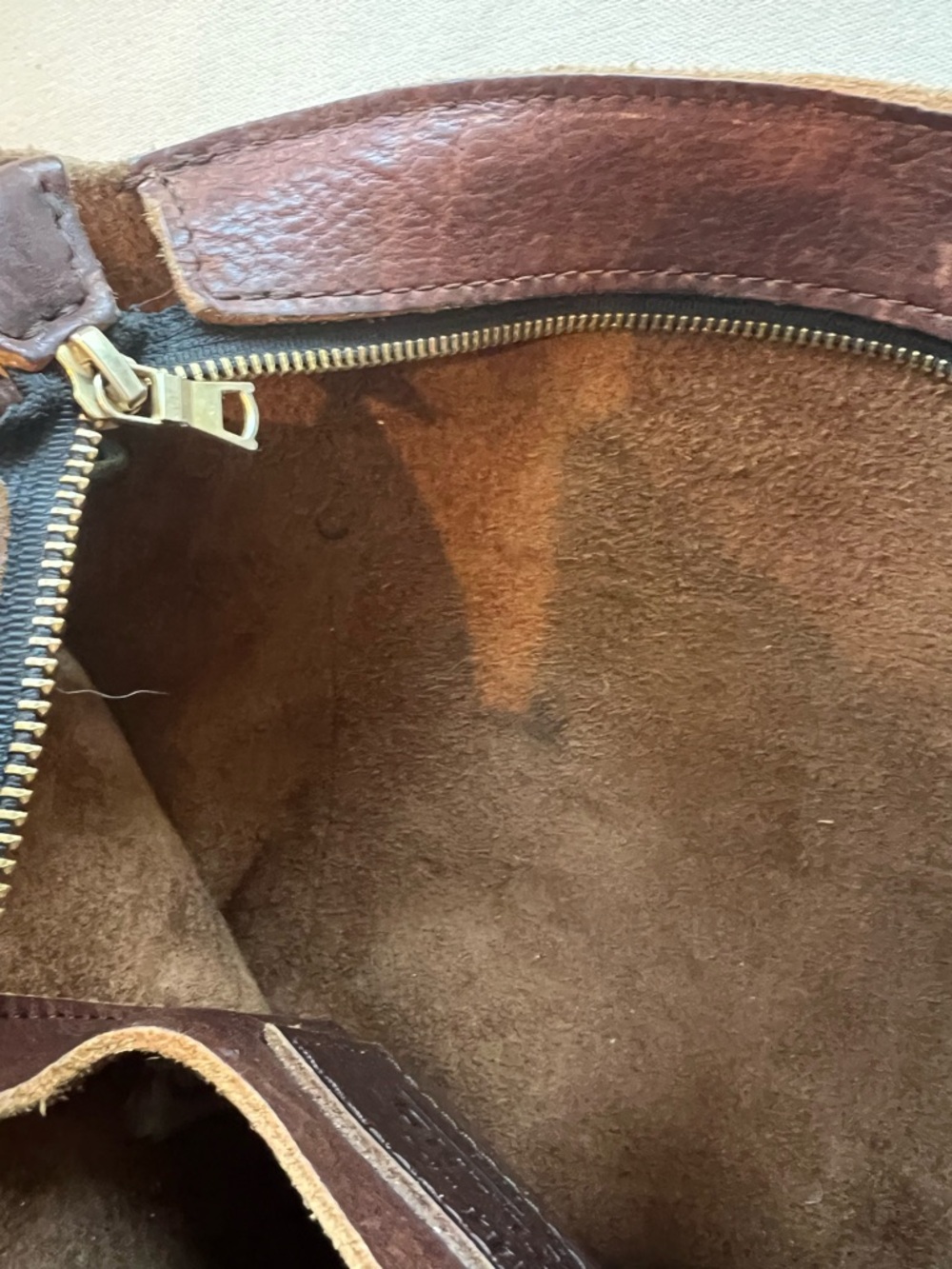 Portland Leather Coldbrew Brown Crossbody Tote Bag with Adjustable Strap - Picture 10 of 10